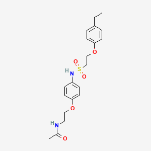 molecular formula C20H26N2O5S B2645747 N-(2-{4-[2-(4-乙基苯氧基)乙磺酰胺]苯氧基}乙基)乙酰胺 CAS No. 1351590-31-2