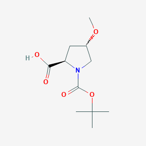 molecular formula C11H19NO5 B2645756 (2R,4S)-1-[(tert-butoxy)carbonyl]-4-methoxypyrrolidine-2-carboxylic acid CAS No. 147266-70-4