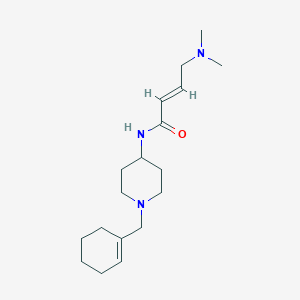molecular formula C18H31N3O B2645760 (E)-N-[1-(Cyclohexen-1-ylmethyl)piperidin-4-yl]-4-(dimethylamino)but-2-enamide CAS No. 2411332-03-9
