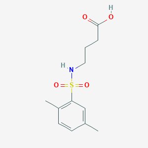 molecular formula C12H17NO4S B2645763 4-(2,5-Dimethylbenzenesulfonamido)butanoic acid CAS No. 743451-71-0