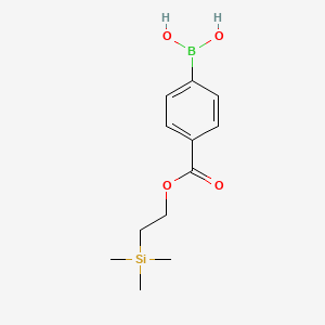 molecular formula C12H19BO4Si B2645764 (4-{[2-(三甲基甲硅烷基)乙氧基]羰基}苯)硼酸 CAS No. 2377605-86-0