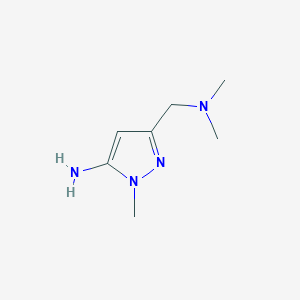 B2645768 5-dimethylaminomethyl-2-methyl-2H-pyrazol-3-ylamine CAS No. 1174305-94-2