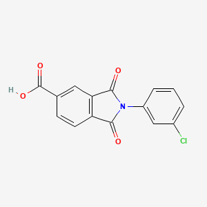 molecular formula C15H8ClNO4 B2645775 2-(3-氯苯基)-1,3-二氧代异吲哚啉-5-羧酸 CAS No. 166096-47-5
