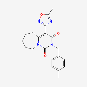 B2645781 2-(4-methylbenzyl)-4-(5-methyl-1,2,4-oxadiazol-3-yl)-6,7,8,9-tetrahydropyrimido[1,6-a]azepine-1,3(2H,5H)-dione CAS No. 1775346-13-8