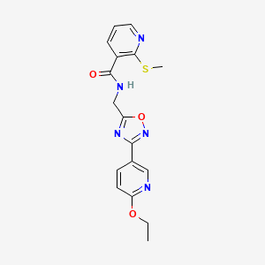 N-((3-(6-ethoxypyridin-3-yl)-1,2,4-oxadiazol-5-yl)methyl)-2-(methylthio)nicotinamide