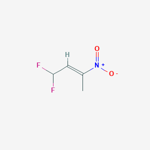 molecular formula C4H5F2NO2 B2645788 1,1-Difluoro-3-nitrobut-2-ene CAS No. 2230816-84-7