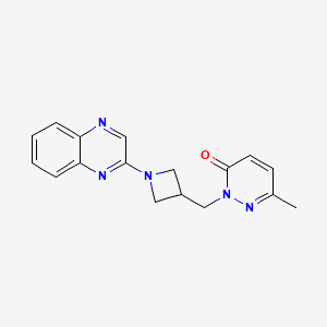 molecular formula C17H17N5O B2645794 6-Methyl-2-{[1-(quinoxalin-2-yl)azetidin-3-yl]methyl}-2,3-dihydropyridazin-3-one CAS No. 2198509-35-0