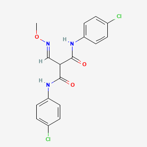 molecular formula C17H15Cl2N3O3 B2645795 N~1~,N~3~-双(4-氯苯基)-2-[(甲氧基亚氨基)甲基]丙二酰胺 CAS No. 400087-96-9
