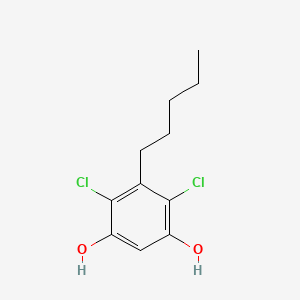molecular formula C11H14Cl2O2 B2645801 4,6-二氯-5-戊基苯-1,3-二醇 CAS No. 2062574-10-9