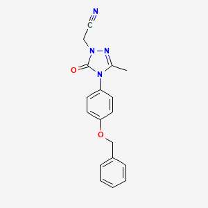 2-{4-[4-(benzyloxy)phenyl]-3-methyl-5-oxo-4,5-dihydro-1H-1,2,4-triazol-1-yl}acetonitrile