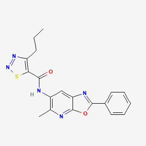N-(5-methyl-2-phenyloxazolo[5,4-b]pyridin-6-yl)-4-propyl-1,2,3-thiadiazole-5-carboxamide