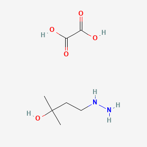 molecular formula C7H16N2O5 B2645804 4-Hydrazinyl-2-methylbutan-2-ol, oxalic acid CAS No. 1803581-82-9