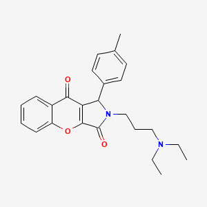 molecular formula C25H28N2O3 B2645807 2-(3-(Diethylamino)propyl)-1-(p-tolyl)-1,2-dihydrochromeno[2,3-c]pyrrole-3,9-dione CAS No. 631866-86-9