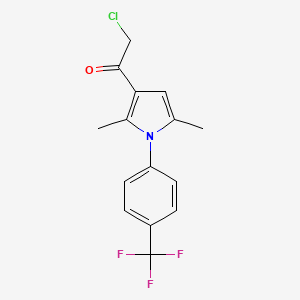 molecular formula C15H13ClF3NO B2645808 2-氯-1-(2,5-二甲基-1-(4-(三氟甲基)苯基)-1H-吡咯-3-基)乙酮 CAS No. 790681-71-9