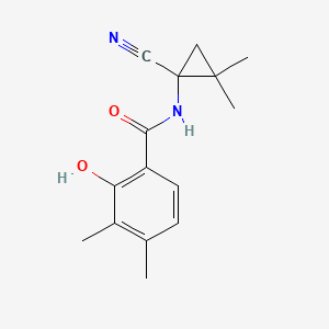 molecular formula C15H18N2O2 B2645809 N-(1-Cyano-2,2-dimethylcyclopropyl)-2-hydroxy-3,4-dimethylbenzamide CAS No. 2185958-84-1