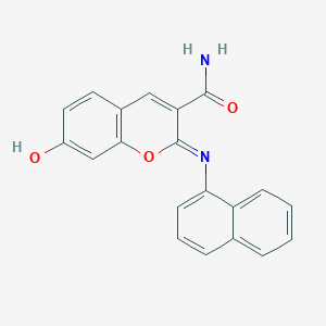 7-hydroxy-2-(1-naphthylimino)-2H-chromene-3-carboxamide