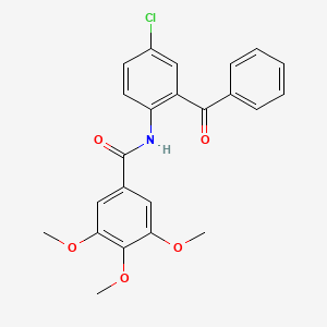 molecular formula C23H20ClNO5 B2645820 N-(2-benzoyl-4-chlorophenyl)-3,4,5-trimethoxybenzamide CAS No. 20043-51-0