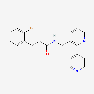 molecular formula C20H18BrN3O B2645830 N-([2,4'-bipyridin]-3-ylmethyl)-3-(2-bromophenyl)propanamide CAS No. 2034320-72-2