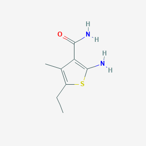 molecular formula C8H12N2OS B2645834 2-Amino-5-ethyl-4-methylthiophene-3-carboxamide CAS No. 343271-67-0