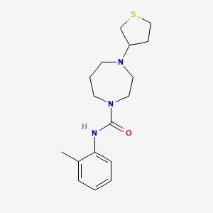 molecular formula C17H25N3OS B2645835 4-(tetrahydrothiophen-3-yl)-N-(o-tolyl)-1,4-diazepane-1-carboxamide CAS No. 2319808-86-9