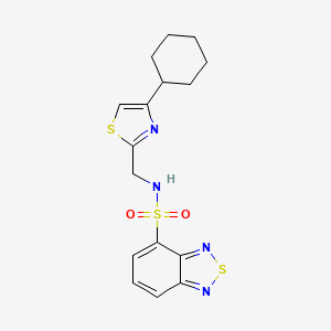 N-((4-cyclohexylthiazol-2-yl)methyl)benzo[c][1,2,5]thiadiazole-4-sulfonamide