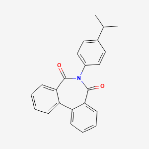 molecular formula C23H19NO2 B2645854 6-(4-丙-2-基苯基)苯并[d][2]苯并氮杂卓-5,7-二酮 CAS No. 533868-01-8