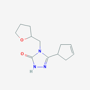molecular formula C12H17N3O2 B2645868 3-(cyclopent-3-en-1-yl)-4-[(oxolan-2-yl)methyl]-4,5-dihydro-1H-1,2,4-triazol-5-one CAS No. 2201736-94-7
