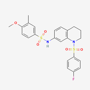 N-[1-(4-fluorobenzenesulfonyl)-1,2,3,4-tetrahydroquinolin-7-yl]-4-methoxy-3-methylbenzene-1-sulfonamide