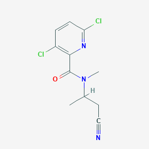 molecular formula C11H11Cl2N3O B2645873 3,6-dichloro-N-(1-cyanopropan-2-yl)-N-methylpyridine-2-carboxamide CAS No. 1389601-98-2