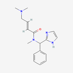 (E)-4-(Dimethylamino)-N-[1H-imidazol-2-yl(phenyl)methyl]-N-methylbut-2-enamide