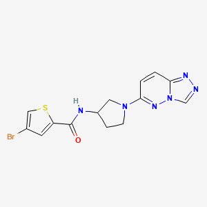molecular formula C14H13BrN6OS B2645876 N-(1-([1,2,4]triazolo[4,3-b]pyridazin-6-yl)pyrrolidin-3-yl)-4-bromothiophene-2-carboxamide CAS No. 2034391-43-8
