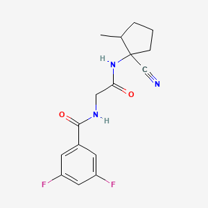 molecular formula C16H17F2N3O2 B2645877 N-(1-cyano-2-methylcyclopentyl)-2-[(3,5-difluorophenyl)formamido]acetamide CAS No. 1798735-28-0