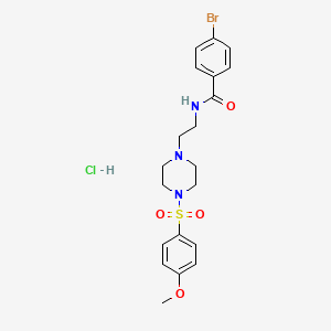 molecular formula C20H25BrClN3O4S B2645878 盐酸4-溴-N-(2-(4-((4-甲氧苯基)磺酰基)哌嗪-1-基)乙基)苯甲酰胺 CAS No. 1185119-51-0