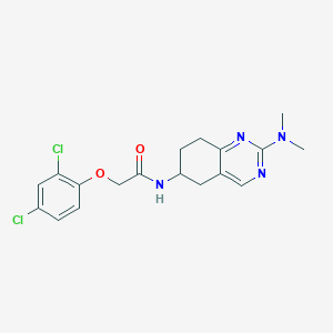 molecular formula C18H20Cl2N4O2 B2645882 2-(2,4-二氯苯氧基)-N-[2-(二甲氨基)-5,6,7,8-四氢喹唑啉-6-基]乙酰胺 CAS No. 2097860-72-3