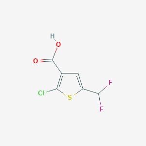 molecular formula C6H3ClF2O2S B2645888 2-Chloro-5-(difluoromethyl)thiophene-3-carboxylic acid CAS No. 2248344-18-3