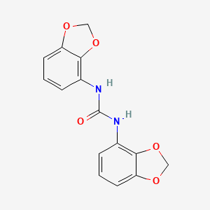 molecular formula C15H12N2O5 B2645890 1,3-双(苯并[d][1,3]二氧杂环-4-基)脲 CAS No. 97174-59-9