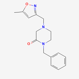 1-Benzyl-4-[(5-methyl-1,2-oxazol-3-yl)methyl]piperazin-2-one