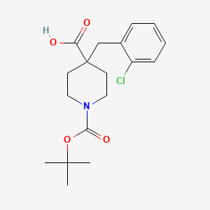 molecular formula C18H24ClNO4 B2645893 1-(叔丁氧羰基)-4-(2-氯苄基)哌啶-4-羧酸 CAS No. 1187173-46-1