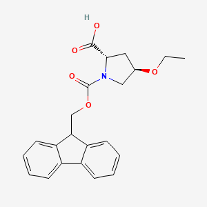 molecular formula C22H23NO5 B2645894 (4R)-1-Fmoc-4-乙氧基-L-脯氨酸 CAS No. 1446478-31-4