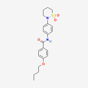 4-butoxy-N-[4-(1,1-dioxothiazinan-2-yl)phenyl]benzamide