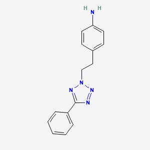 molecular formula C15H15N5 B2645897 4-[2-(5-苯基-2H-1,2,3,4-四唑-2-基)乙基]苯胺 CAS No. 1155622-41-5