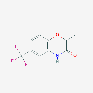 molecular formula C10H8F3NO2 B2645899 2-Methyl-6-(trifluoromethyl)-2H-1,4-benzoxazin-3(4H)-one CAS No. 189940-07-6