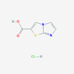 molecular formula C6H5ClN2O2S B2645901 Imidazo[2,1-b][1,3]thiazole-2-carboxylic acid;hydrochloride CAS No. 409062-93-7