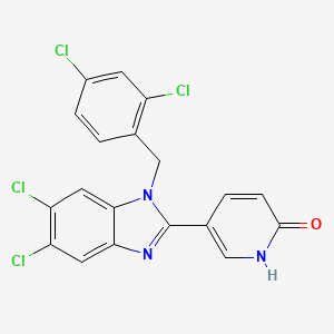 5-[5,6-dichloro-1-(2,4-dichlorobenzyl)-1H-1,3-benzimidazol-2-yl]-2(1H)-pyridinone