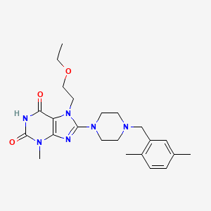 8-[4-[(2,5-Dimethylphenyl)methyl]piperazin-1-yl]-7-(2-ethoxyethyl)-3-methylpurine-2,6-dione