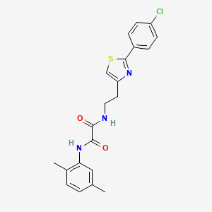 molecular formula C21H20ClN3O2S B2645909 N-{2-[2-(4-氯苯基)-1,3-噻唑-4-基]乙基}-N'-(2,5-二甲基苯基)乙二酰胺 CAS No. 895782-94-2