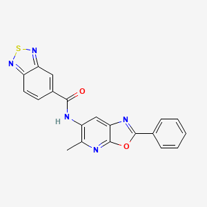 molecular formula C20H13N5O2S B2645910 N-(5-methyl-2-phenyloxazolo[5,4-b]pyridin-6-yl)benzo[c][1,2,5]thiadiazole-5-carboxamide CAS No. 2034317-52-5