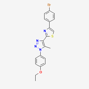 molecular formula C20H17BrN4OS B2645911 4-[4-(4-bromophenyl)-1,3-thiazol-2-yl]-1-(4-ethoxyphenyl)-5-methyl-1H-1,2,3-triazole CAS No. 1206986-21-1