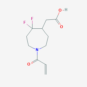 2-(5,5-Difluoro-1-prop-2-enoylazepan-4-yl)acetic acid