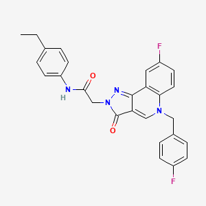 N-(4-ethylphenyl)-2-(8-fluoro-5-(4-fluorobenzyl)-3-oxo-3,5-dihydro-2H-pyrazolo[4,3-c]quinolin-2-yl)acetamide